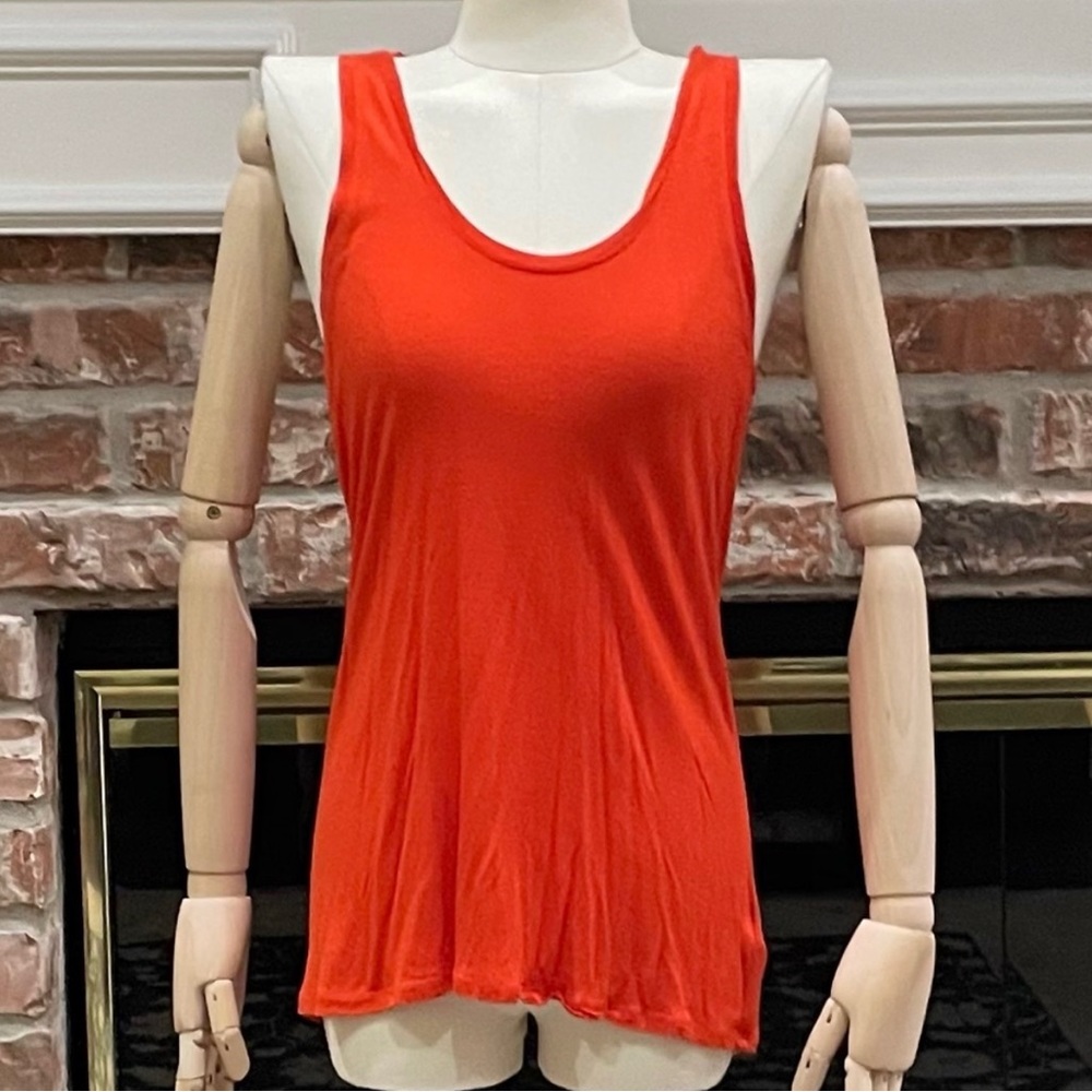 GAP 100% rayon soft solid orange racerback tank top / XS / Excellent condition